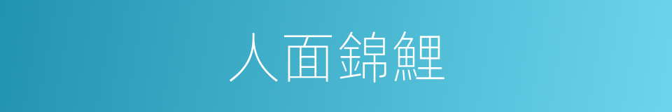 人面錦鯉的同義詞