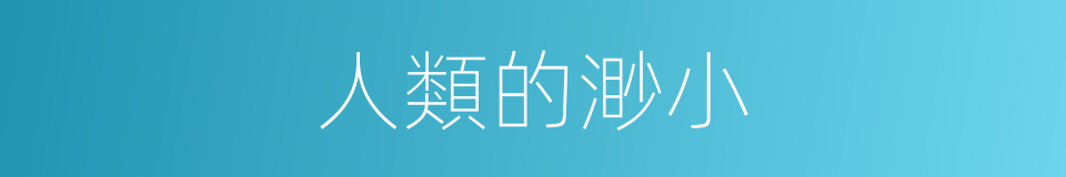 人類的渺小的同義詞