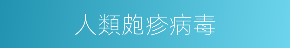 人類皰疹病毒的同義詞