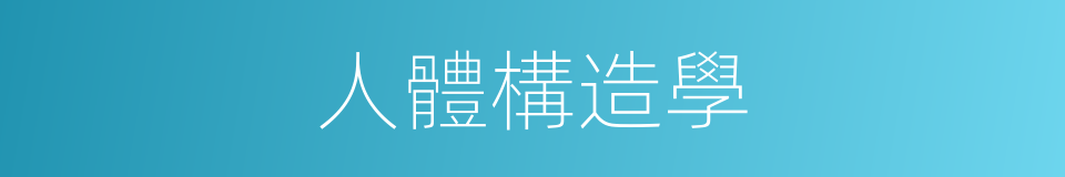 人體構造學的同義詞