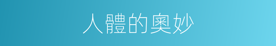 人體的奧妙的同義詞