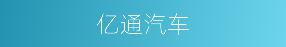 亿通汽车的同义词