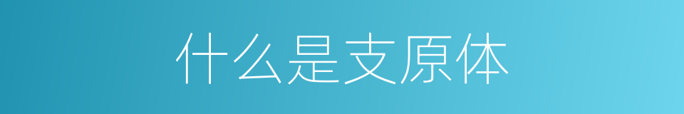 什么是支原体的意思
