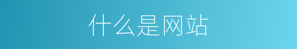 什么是网站的意思