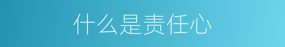 什么是责任心的同义词