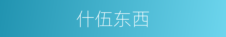 什伍东西的同义词