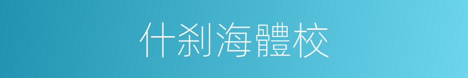 什刹海體校的同義詞