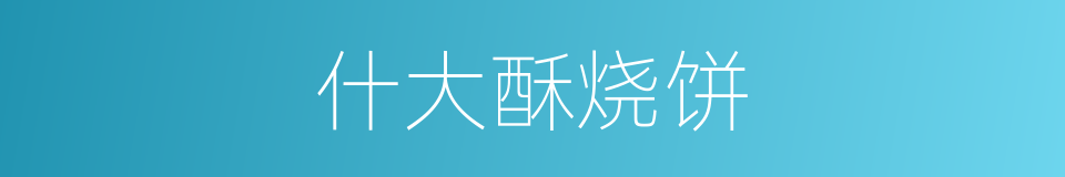 什大酥烧饼的同义词