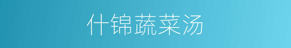什锦蔬菜汤的同义词