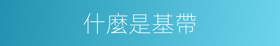 什麼是基帶的同義詞