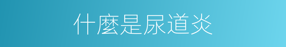 什麼是尿道炎的意思