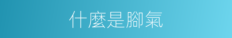 什麼是腳氣的意思