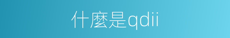 什麼是qdii的同義詞
