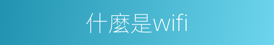 什麼是wifi的同義詞