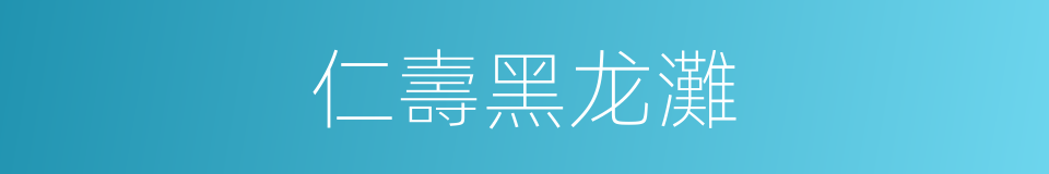 仁壽黑龙灘的同義詞