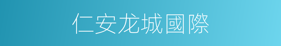 仁安龙城國際的同義詞