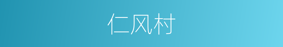 仁风村的同义词