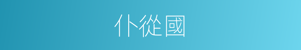 仆從國的意思