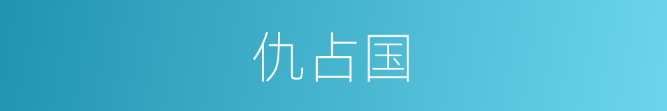 仇占国的同义词
