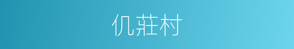 仉莊村的同義詞