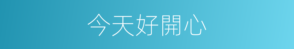 今天好開心的同義詞