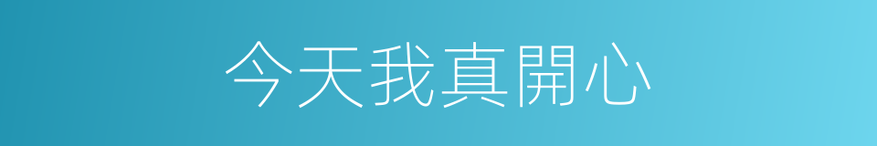 今天我真開心的同義詞