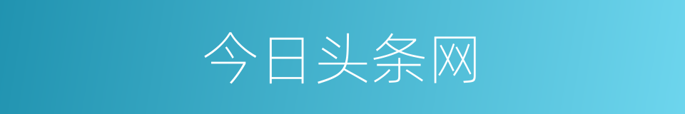 今日头条网的同义词