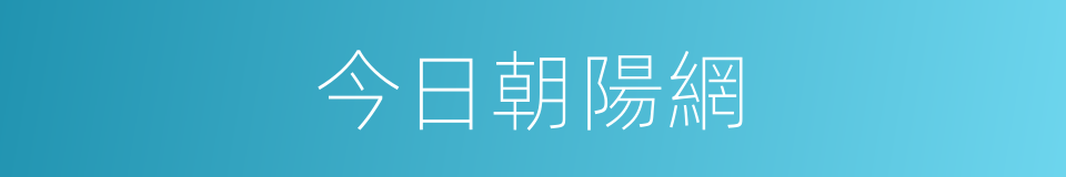 今日朝陽網的同義詞