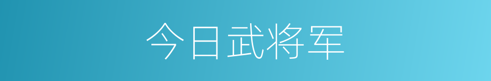 今日武将军的同义词