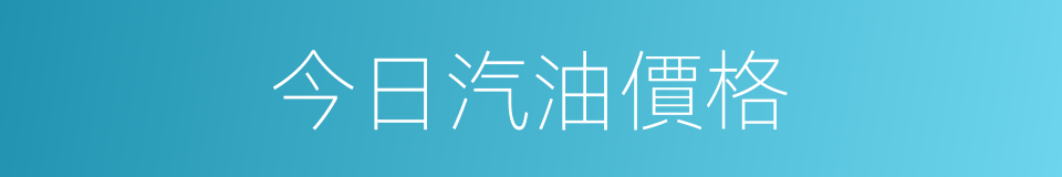 今日汽油價格的同義詞