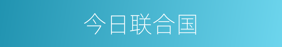 今日联合国的同义词