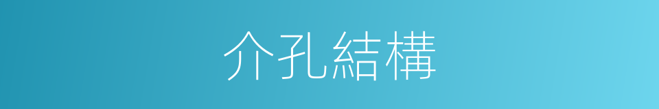 介孔結構的同義詞