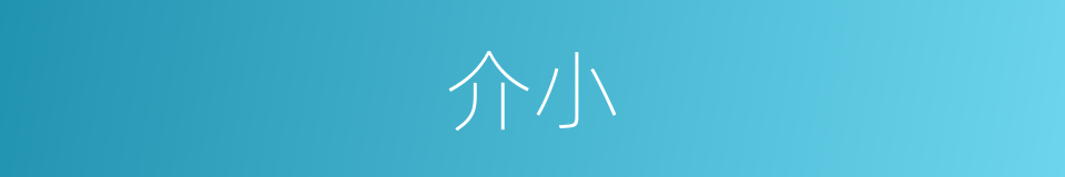 介小的同义词
