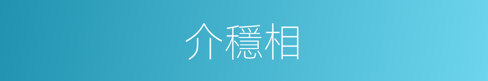 介穩相的同義詞
