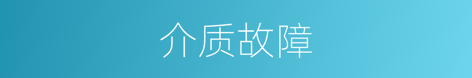 介质故障的同义词