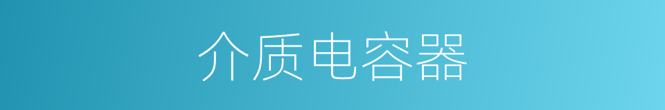 介质电容器的同义词