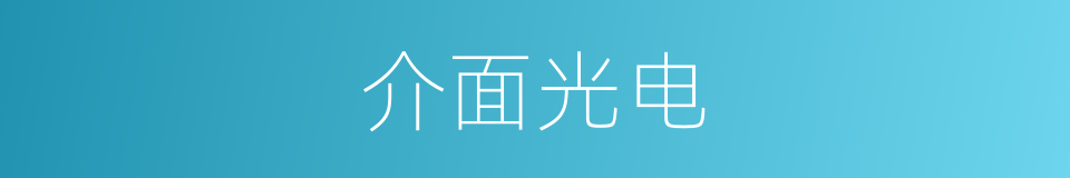 介面光电的同义词