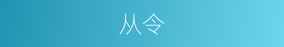 从令的同义词