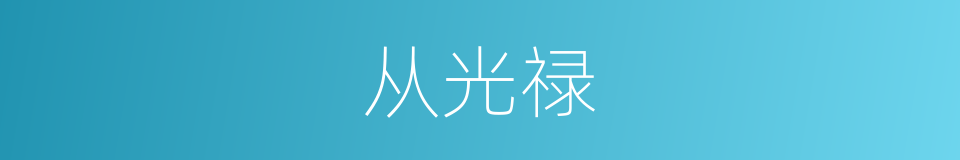 从光禄的同义词