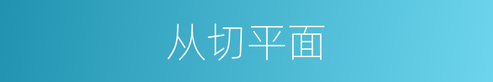 从切平面的同义词