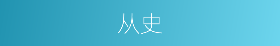 从史的意思