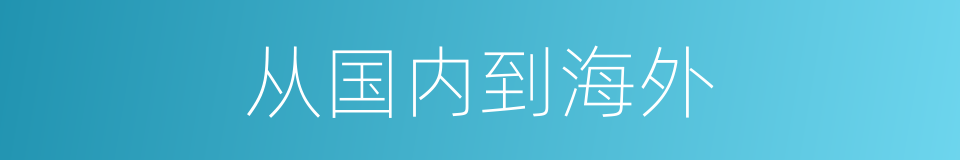 从国内到海外的同义词