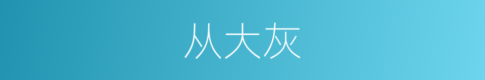 从大灰的同义词