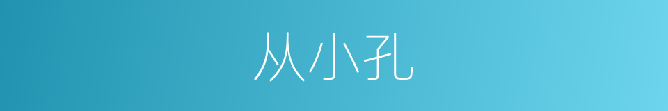 从小孔的同义词