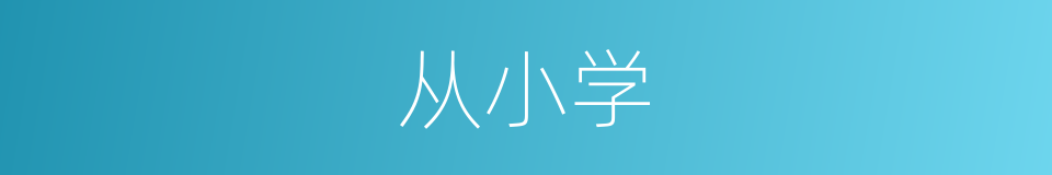 从小学的同义词