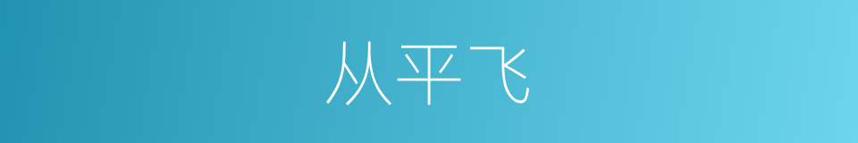 从平飞的同义词