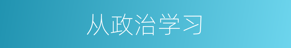 从政治学习的同义词