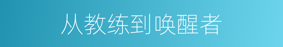 从教练到唤醒者的同义词