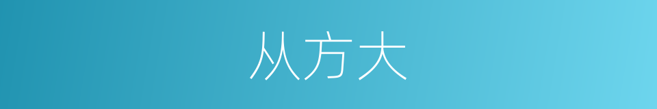 从方大的同义词