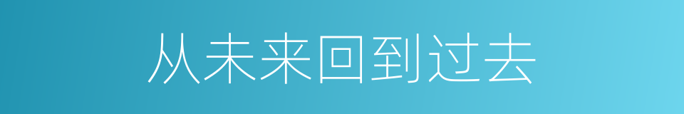 从未来回到过去的同义词